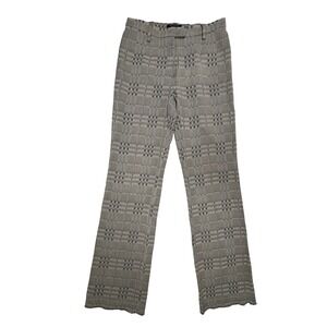 Burberry London Windowpane Plaid Trouser Pants Womens 4‎ 26X30 Gray Check Italy